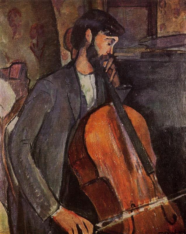 The Cellist - Amedeo Modigliani Paintings